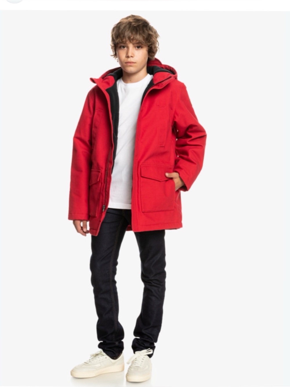 Lands' End Kids Red Puffer Jacket XL